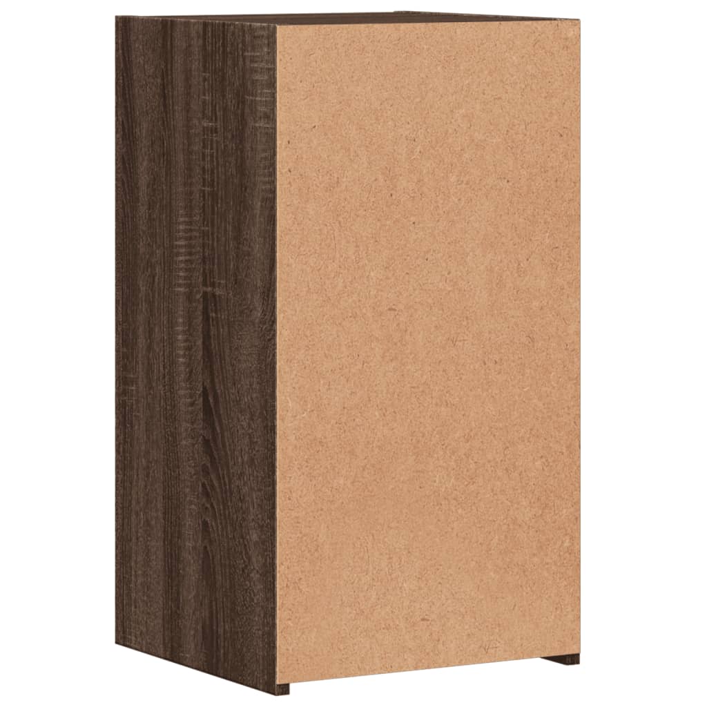 Nachtkastjes 2 st 35x34x65 cm bewerkt hout bruin eikenkleurig