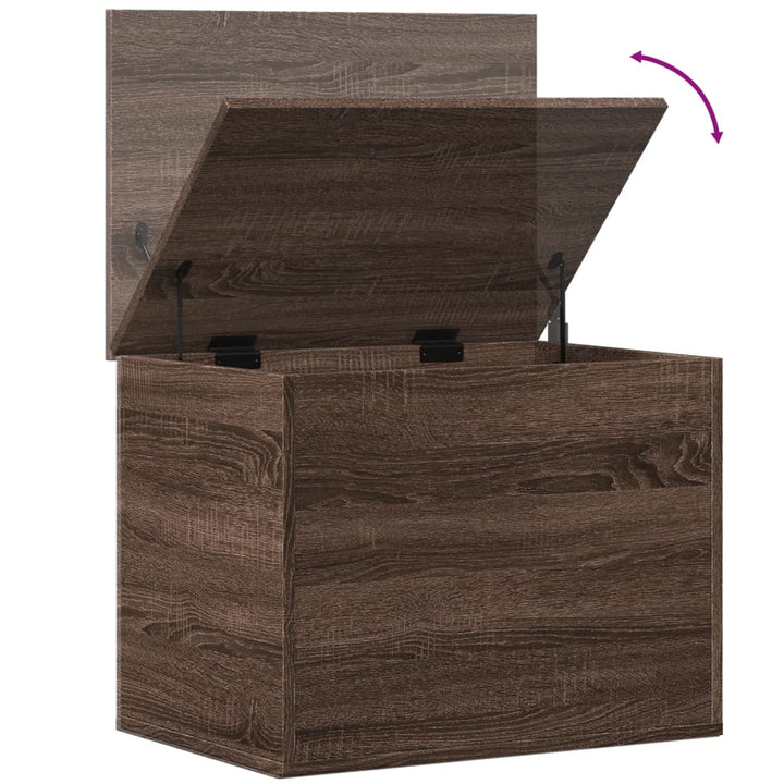 Opbergbox 60x42x46 cm bewerkt hout bruin eikenkleurig