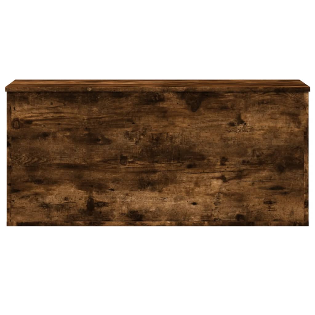 Opbergbox 100x42x46 cm bewerkt hout gerookt eikenkleurig