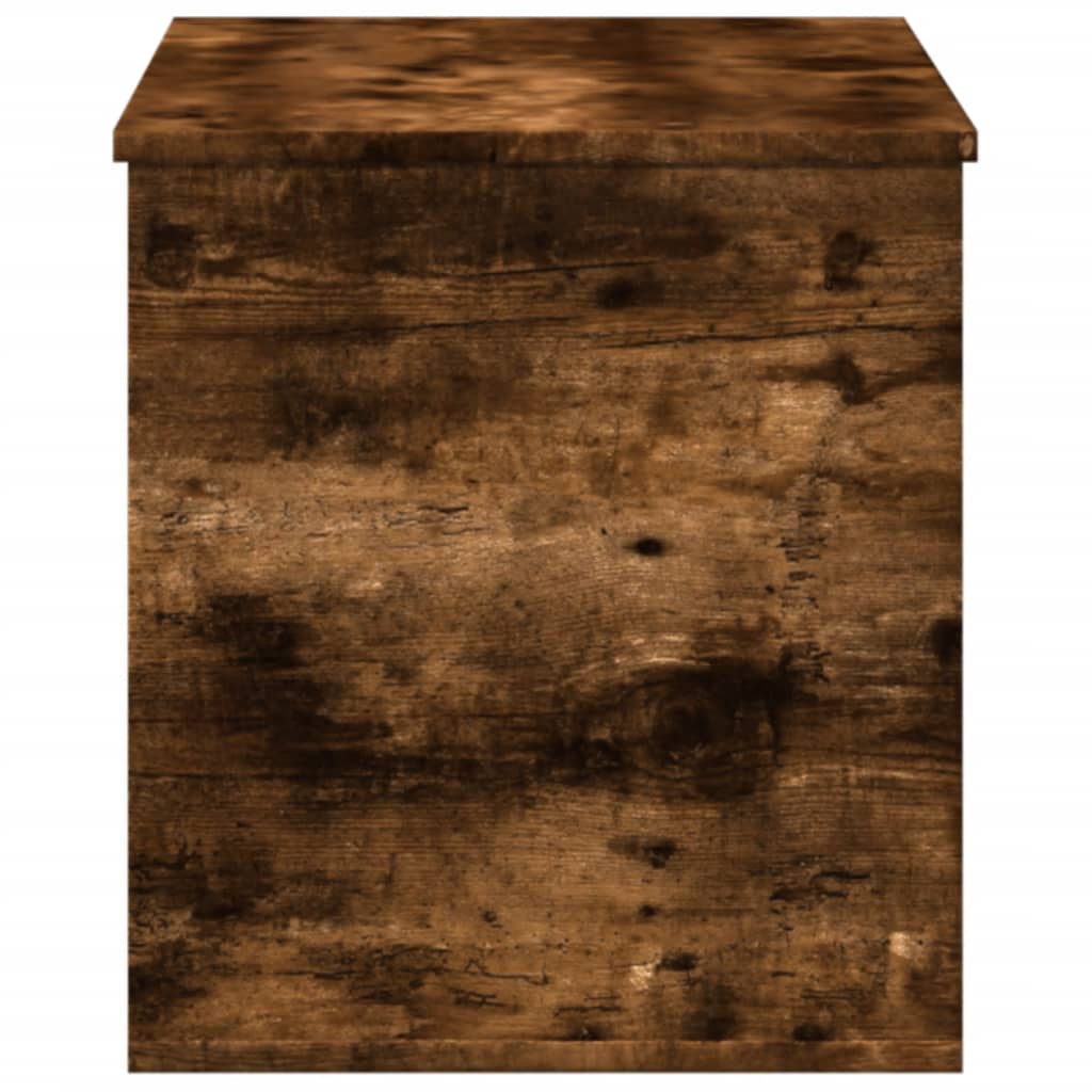 Opbergbox 100x42x46 cm bewerkt hout gerookt eikenkleurig