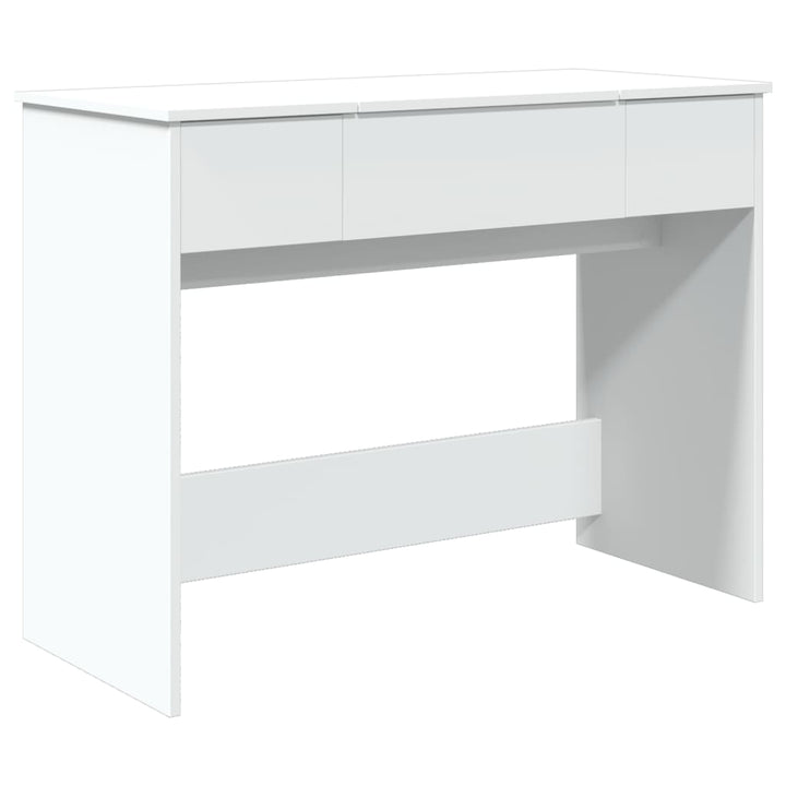 Kaptafel met spiegel 100x45x76 cm wit