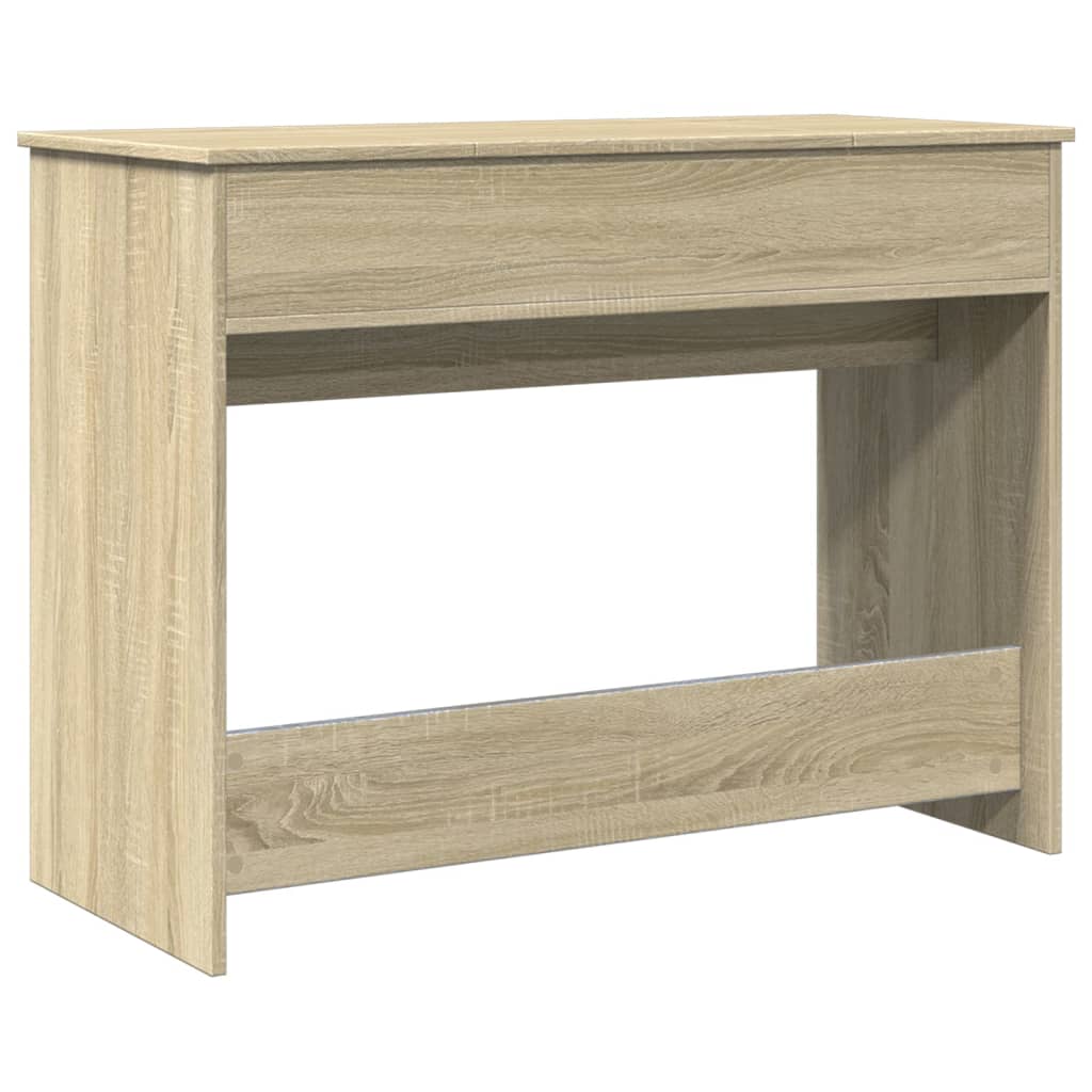 Kaptafel met spiegel 100x45x76 cm sonoma eikenkleurig