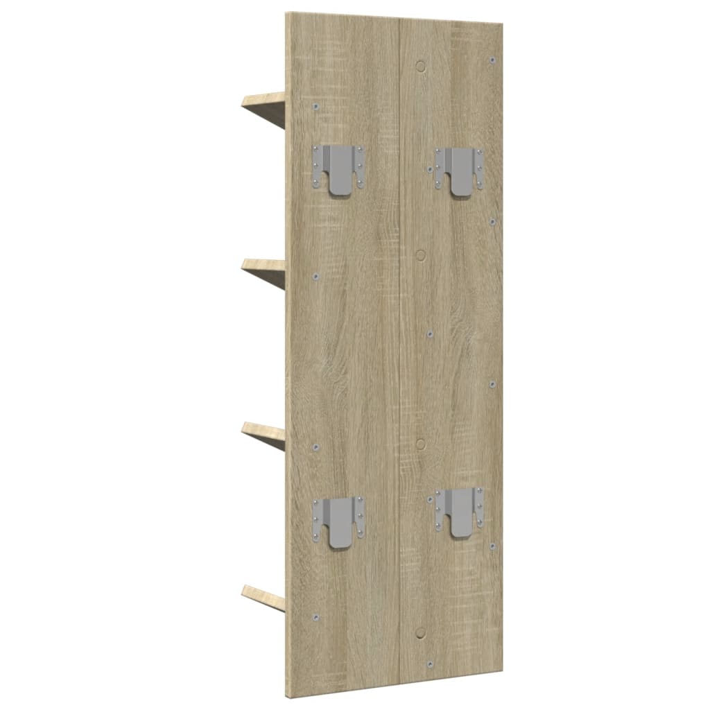 Wandschap 4-laags 33x16x90 cm sonoma eikenkleurig