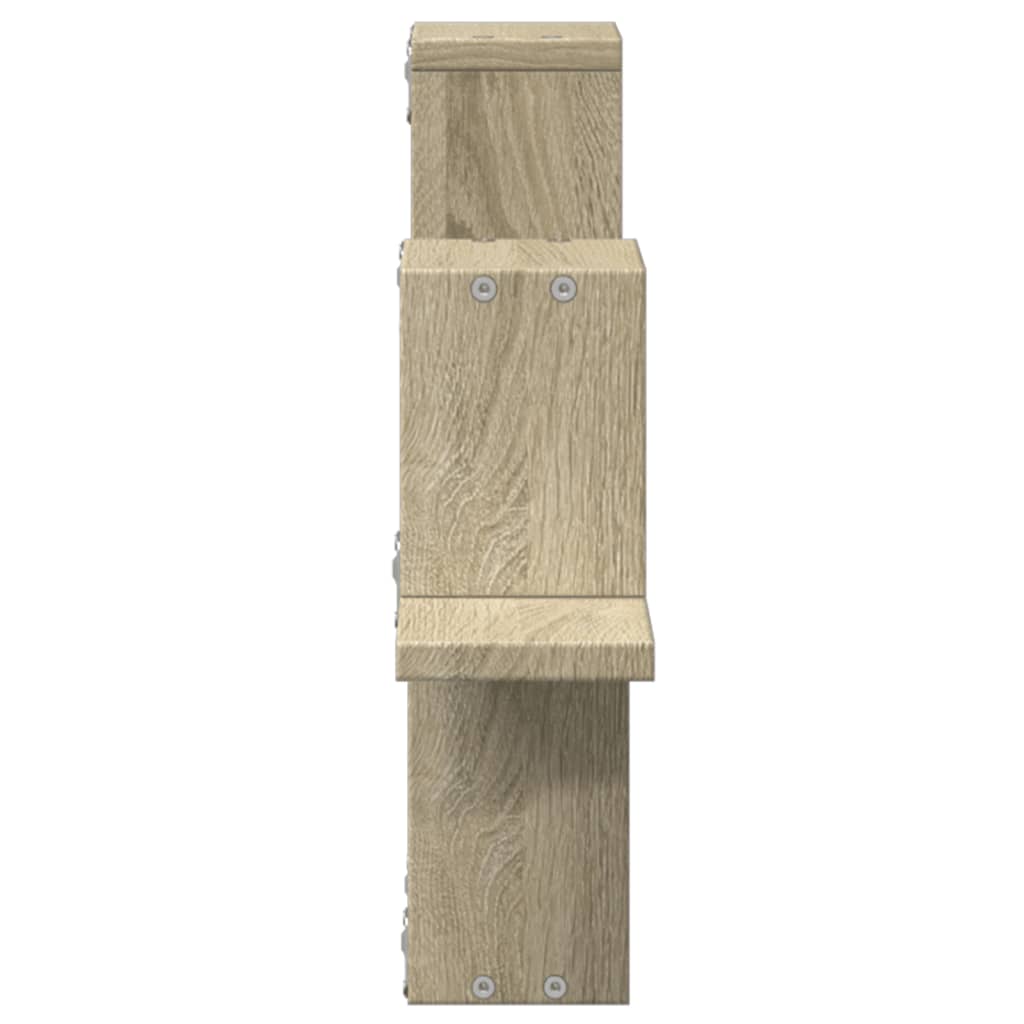 Wandschap 104,5x10x43 cm bewerkt hout sonoma eikenkleurig