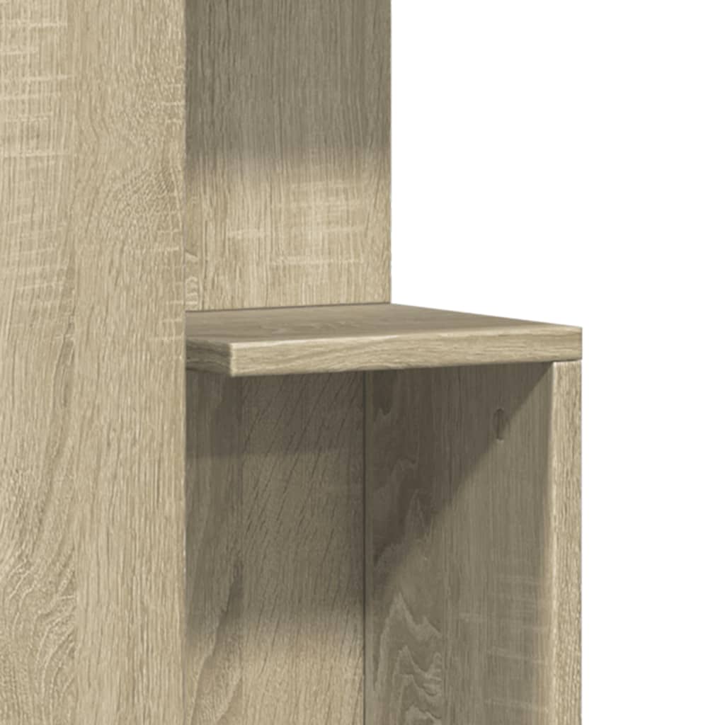 Bijzettafel 35x35x60 cm bewerkt hout sonoma eikenkleurig