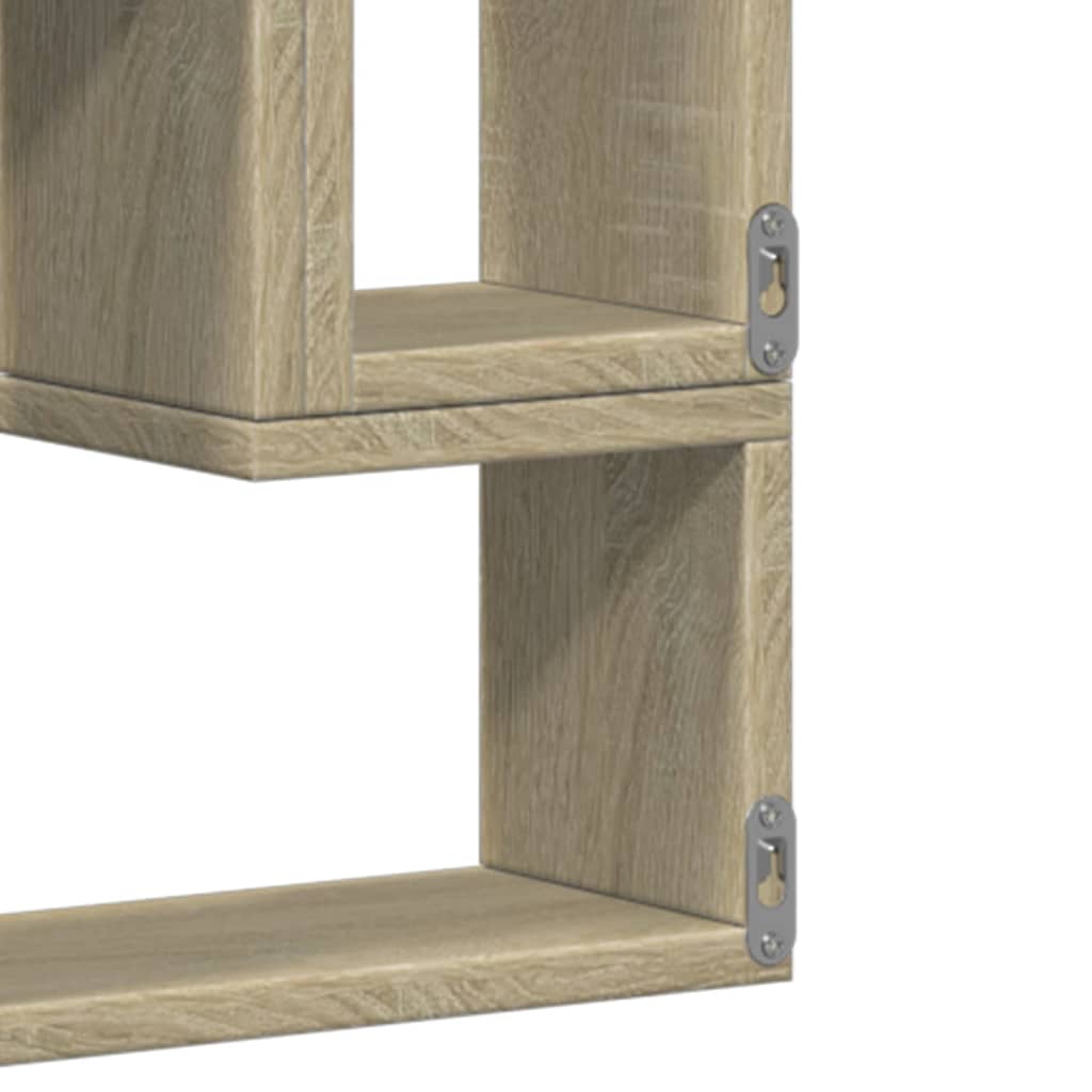 Wandschap 96x12x64 cm bewerkt hout sonoma eikenkleurig