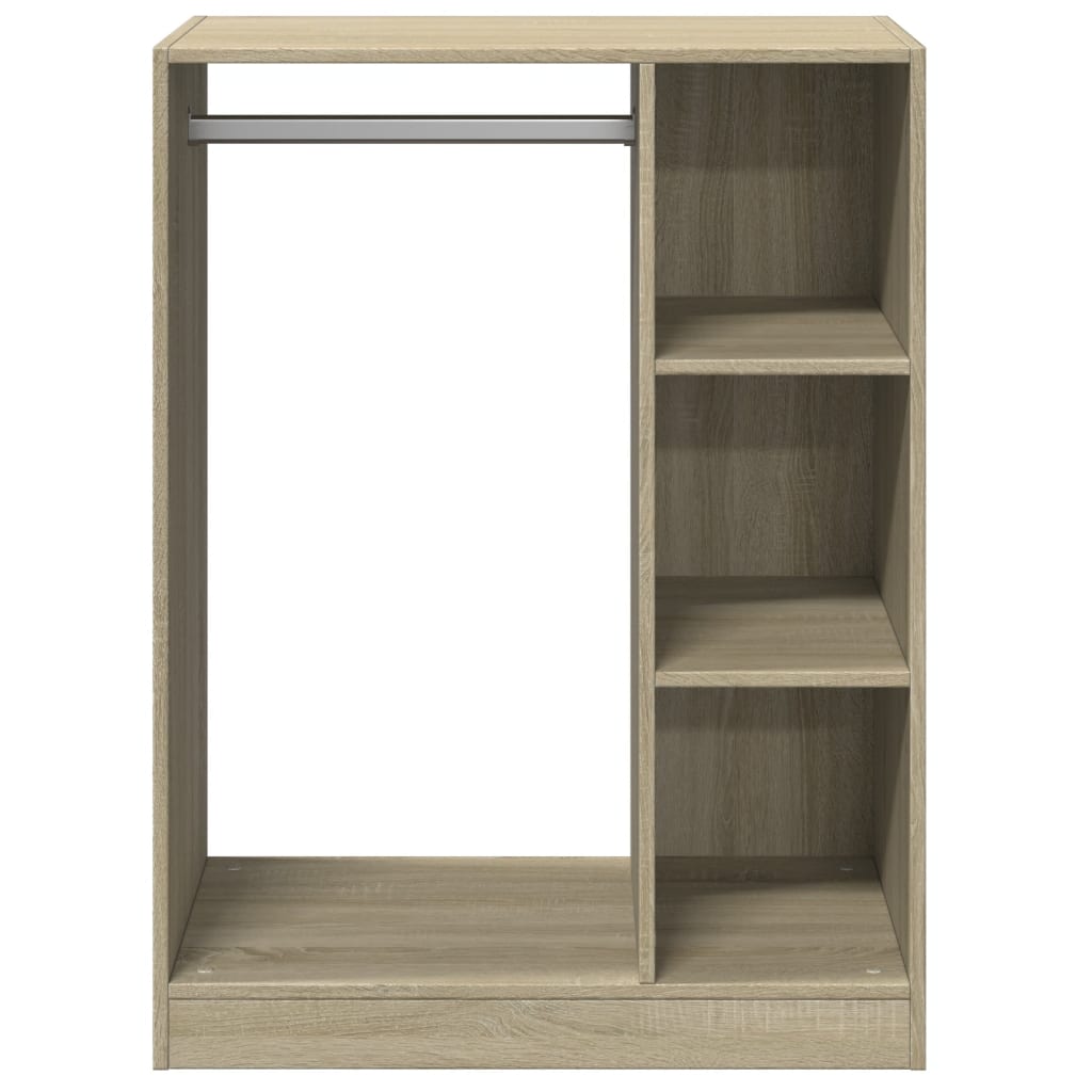 Kledingkast 77x48x102 cm bewerkt hout sonoma eikenkleurig