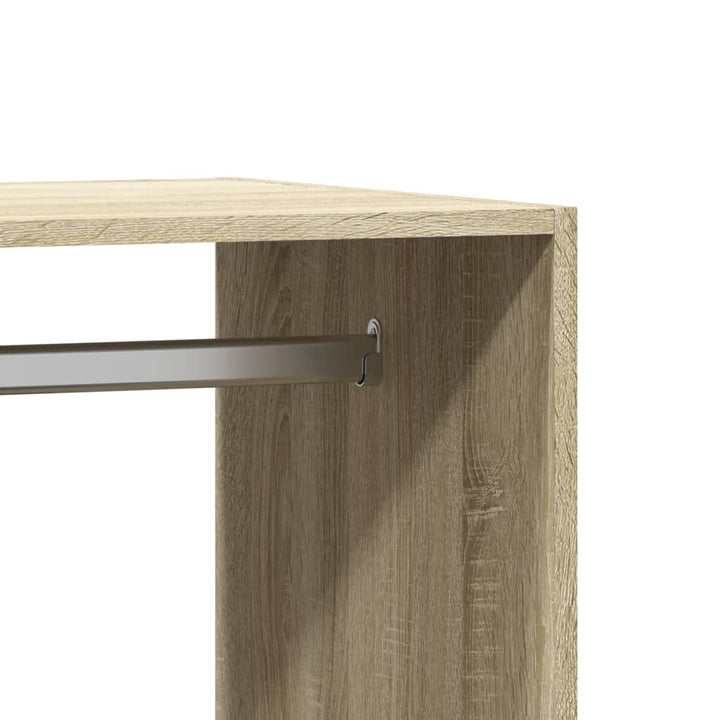 Kledingkast 77x48x102 cm bewerkt hout sonoma eikenkleurig