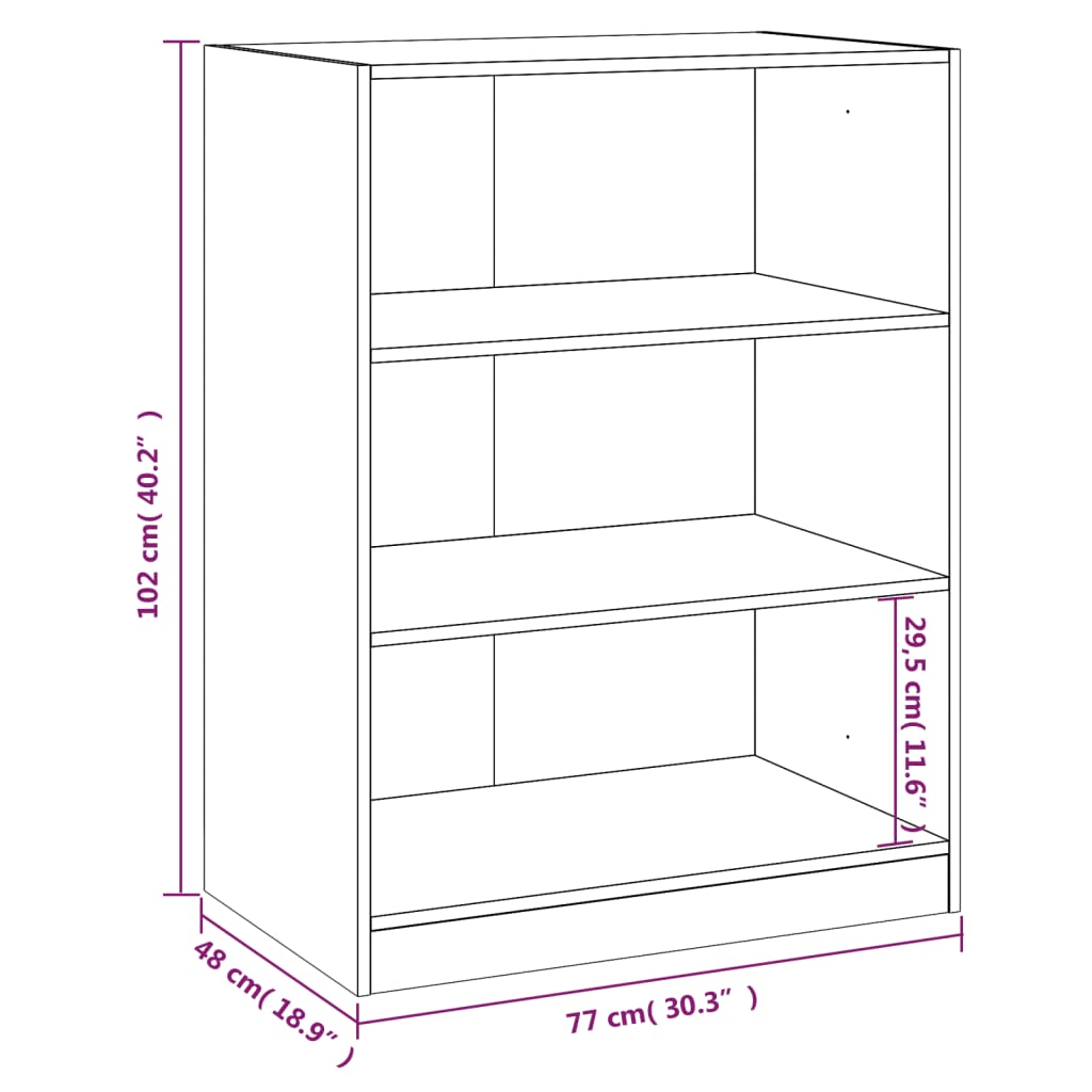 Kledingkast 77x48x102 cm bewerkt hout sonoma eikenkleurig