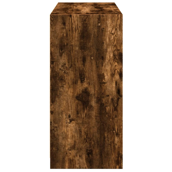 Kledingkast 77x48x102 cm bewerkt hout gerookt eikenkleurig