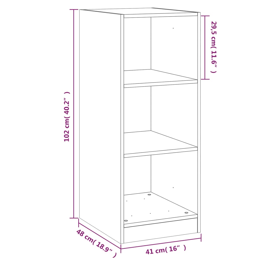 Kledingkast 48x41x102 cm bewerkt hout zwart