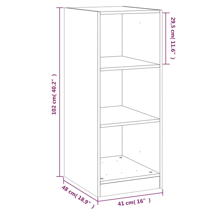 Kledingkast 48x41x102 cm bewerkt hout sonoma eikenkleurig