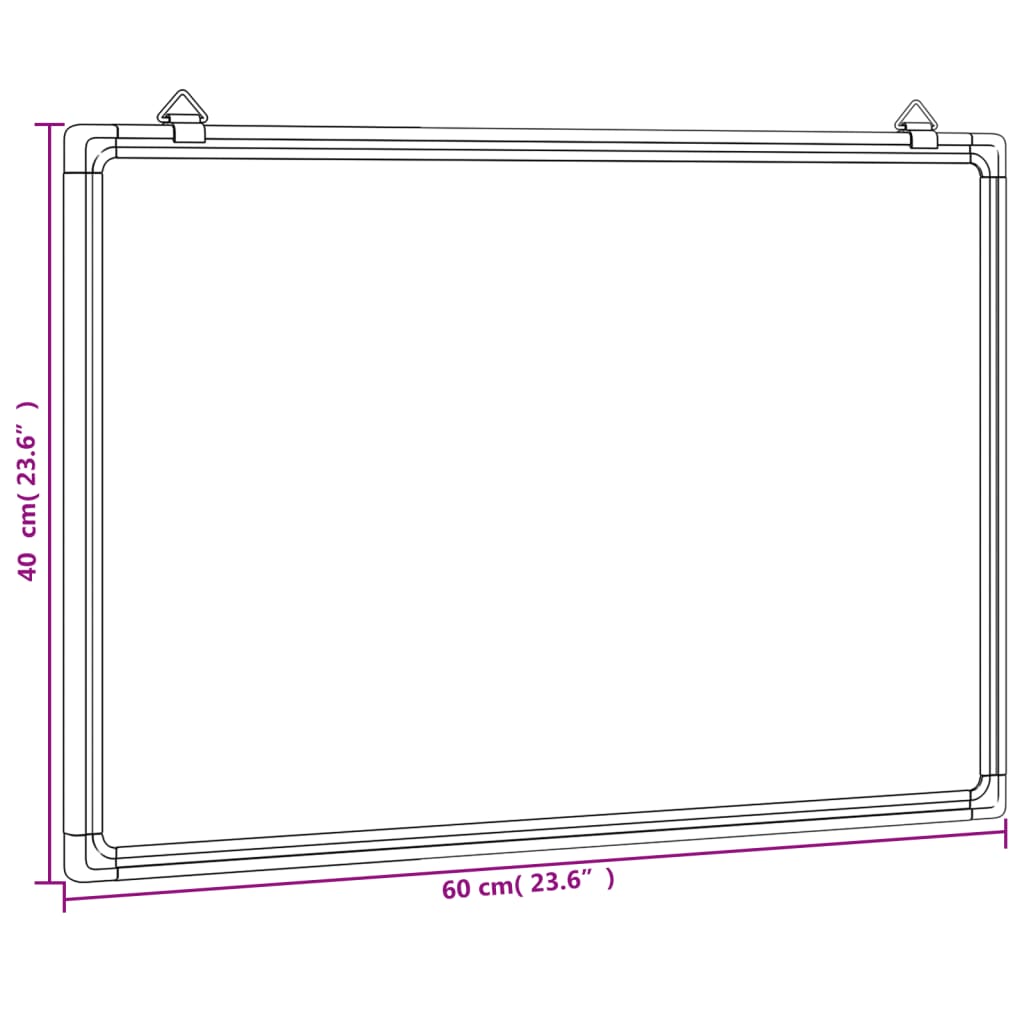 Whiteboard magnetisch 60x40x1,7 cm aluminium