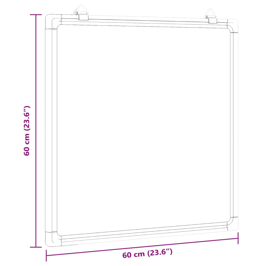 Whiteboard magnetisch 60x60x1,7 cm aluminium
