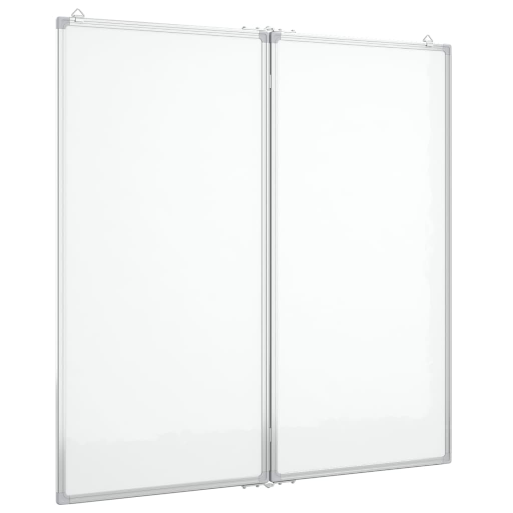 Whiteboard magnetisch inklapbaar 80x80x1,7 cm aluminium