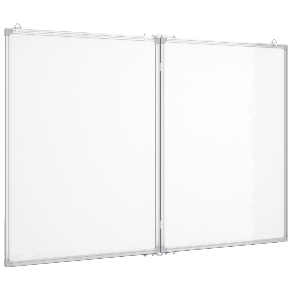 Whiteboard magnetisch inklapbaar 100x80x1,7 cm aluminium