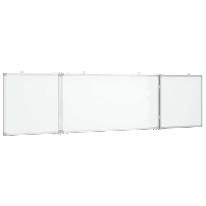 Whiteboard magnetisch inklapbaar 200x50x1,7 cm aluminium