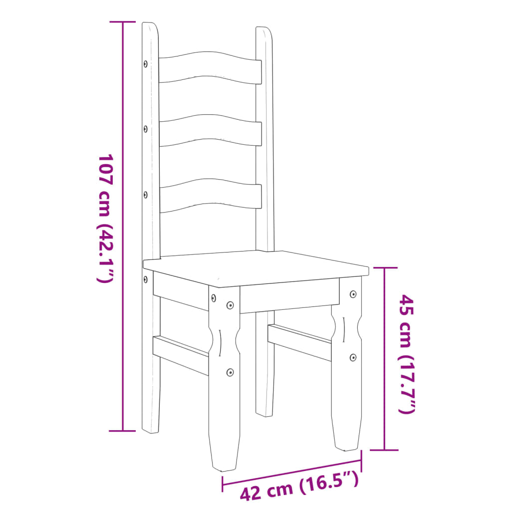 Eetkamerstoelen 2 st Corona 42x47x107 cm groenenhout grijs