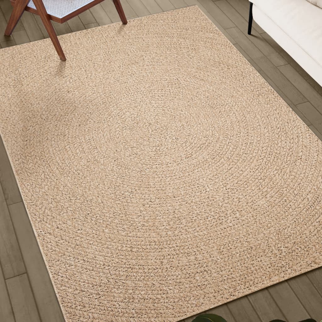 Vloerkleed ZIZUR binnen en buiten 60x110 cm jute look