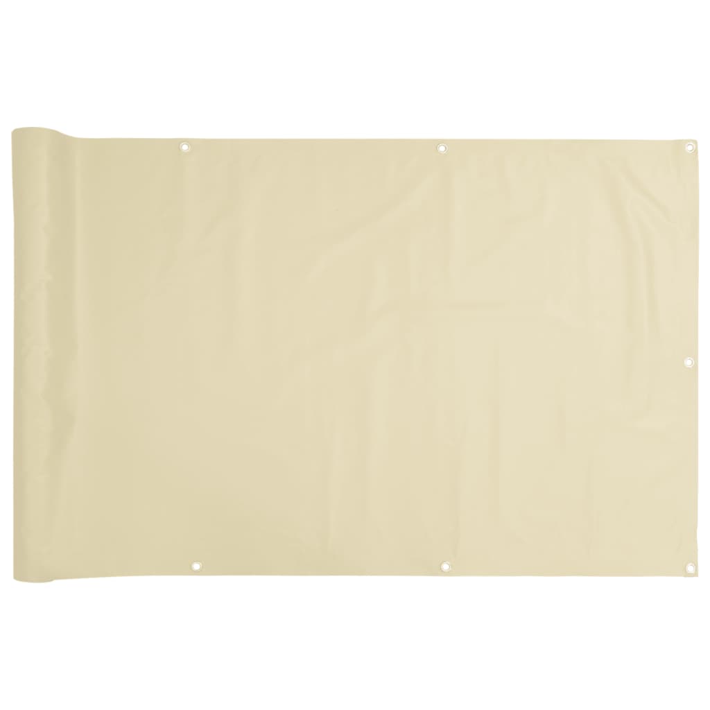 Balkonscherm 700x75 cm PVC crèmekleurig