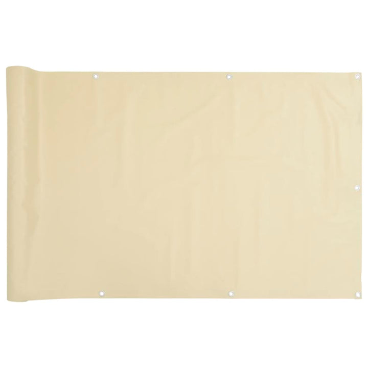 Balkonscherm 800x75 cm PVC crèmekleurig