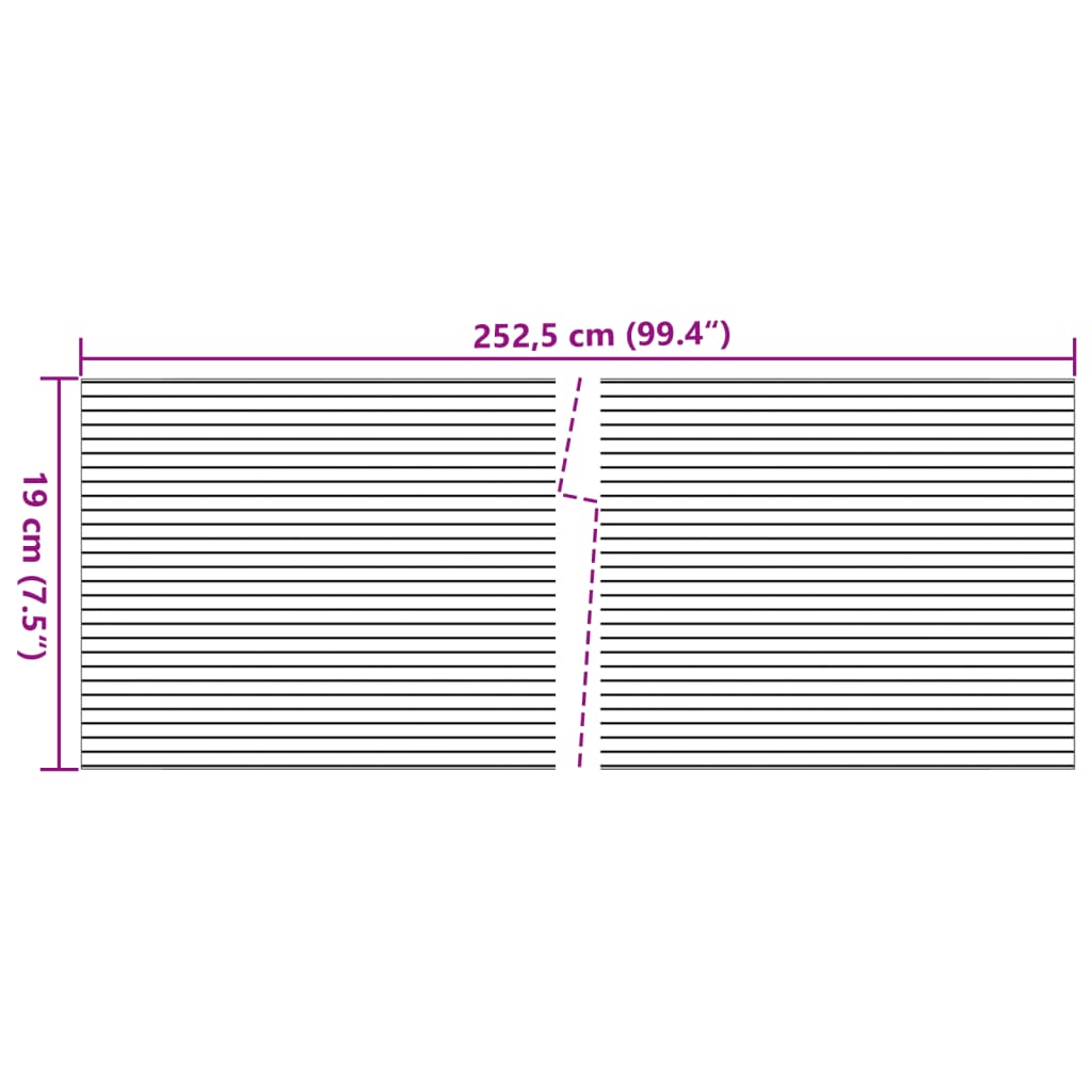 Tuinschermen 10 st 252,5x19 m PVC steengrijs