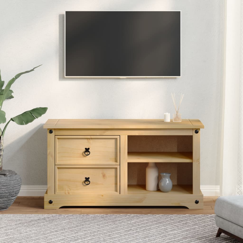 Tv-meubel Corona 100x40x52 cm massief grenenhout