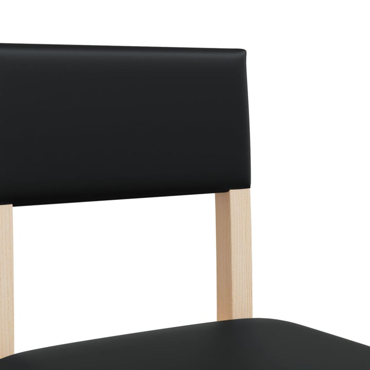 Barstoelen 2 st massief rubberhout en kunstleer