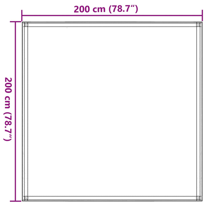 Tenttapijt 200x200 cm HDPE lichtgroen