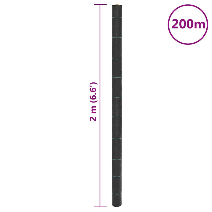 Worteldoek 2x200 m polypropeen zwart