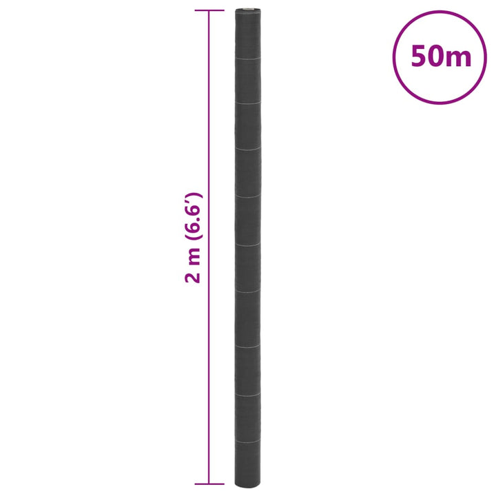 Worteldoek 2x50 m polypropeen zwart