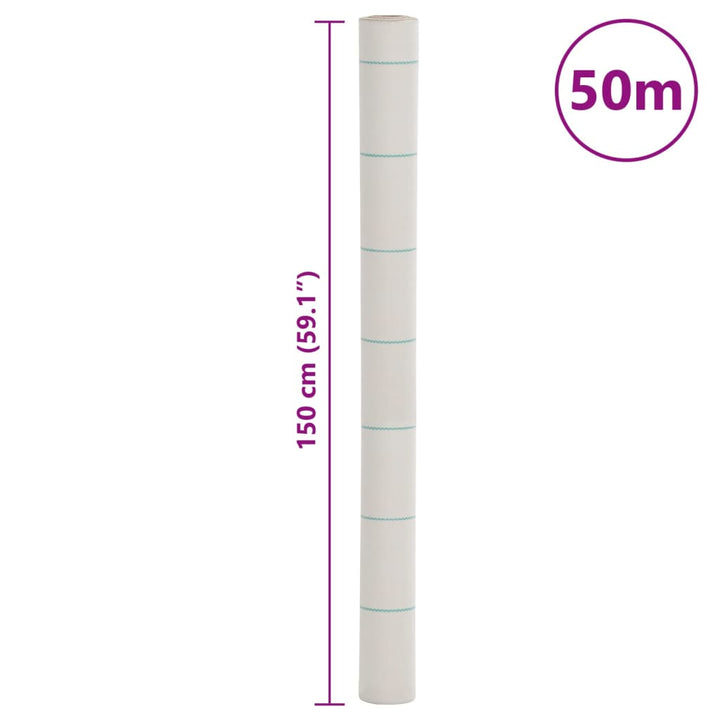 Worteldoek 1,5x50 m polypropeen wit