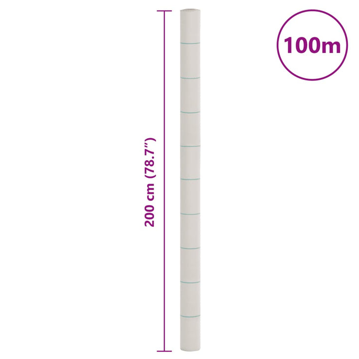 Worteldoek 2x100 m polypropeen wit