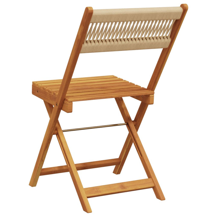 Tuinstoelen 8 st inklapbaar massief acaciahout beige