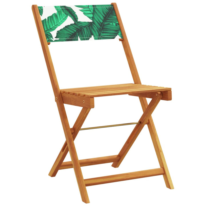 Tuinstoelen 4 st inklapbaar stof en massief hout groen