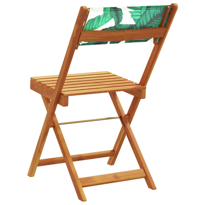 Tuinstoelen 4 st inklapbaar stof en massief hout groen