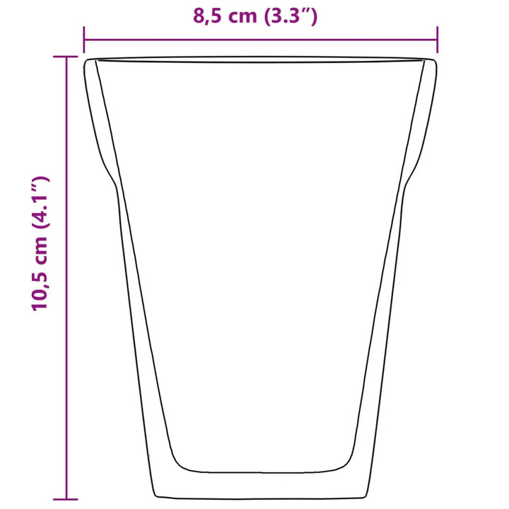 Bekerglazen 6 st dubbelwandig 250 ml