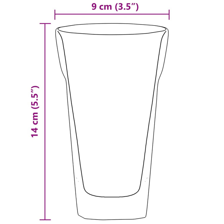 Bekerglazen 6 st dubbelwandig 450 ml