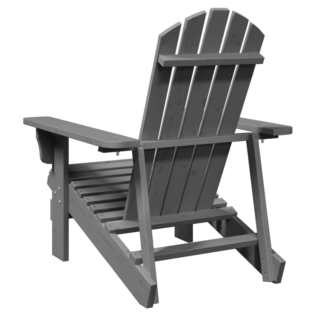 Stoel Adirondack 69x85x90,5 cm massief vurenhout grijs