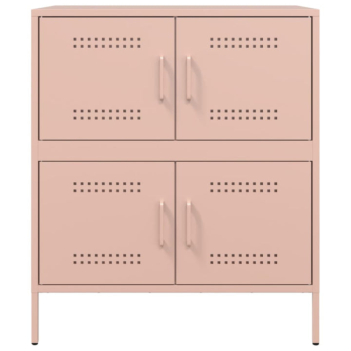 Dressoir 68x39x79 cm staal roze