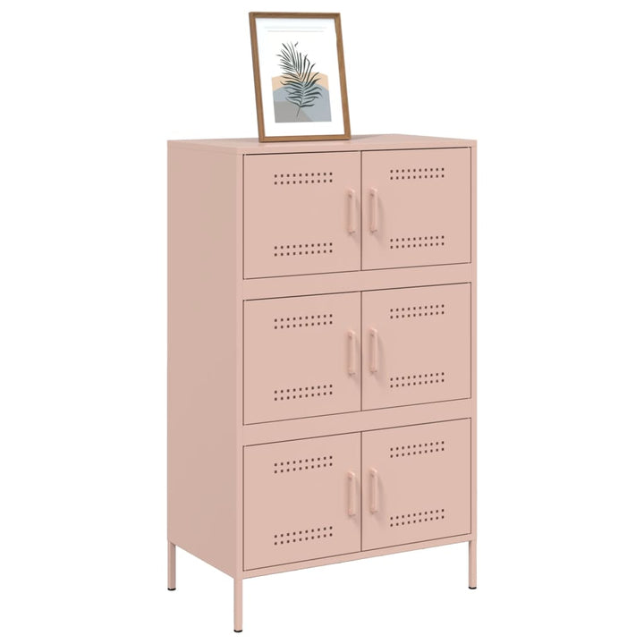 Hoge kast 68x39x113 cm staal roze