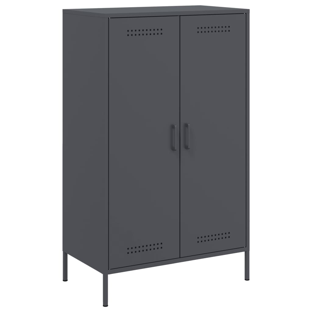 Hoge kast 68x39x113 cm staal antracietkleurig