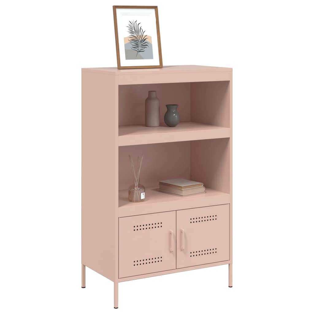 Hoge kast 68x39x113 cm staal roze