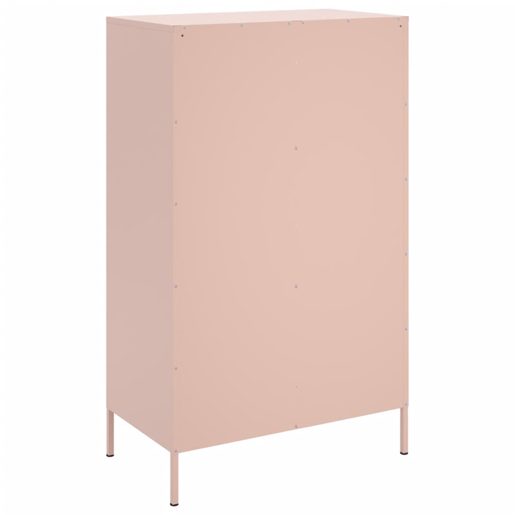 Hoge kast 68x39x113 cm staal roze