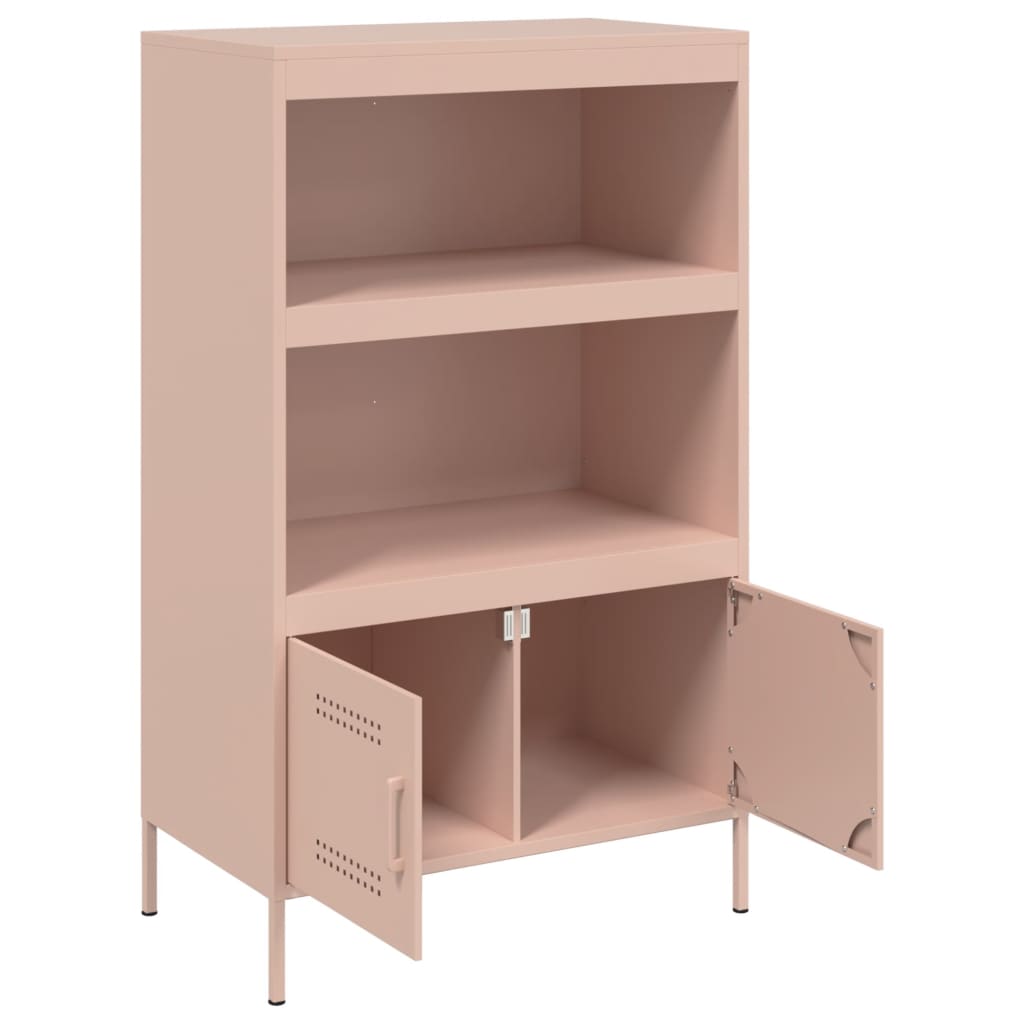 Hoge kast 68x39x113 cm staal roze