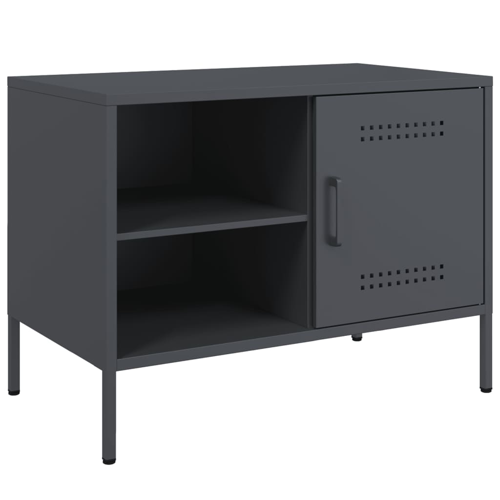 Tv-meubel 68x39x50,5 cm staal antracietkleurig