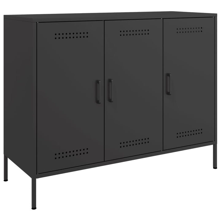 Dressoir 100,5x39x79 cm koudgewalst staal zwart