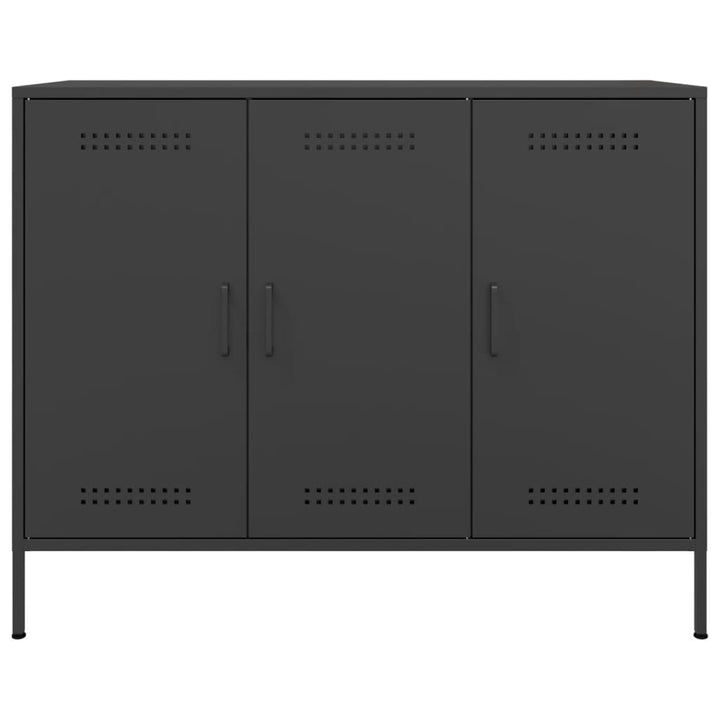 Dressoir 100,5x39x79 cm koudgewalst staal zwart