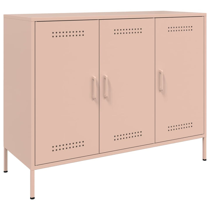 Dressoir 100,5x39x79 cm koudgewalst staal roze