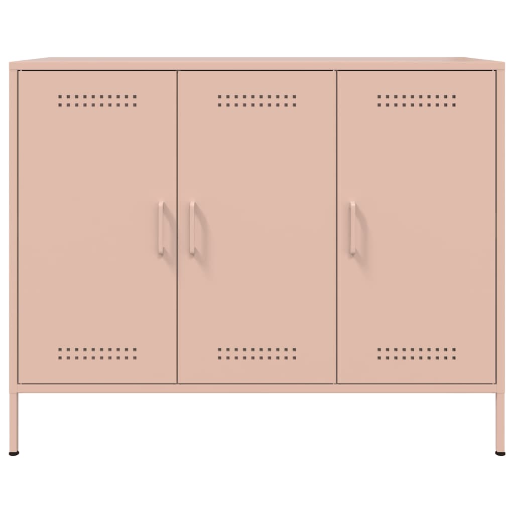 Dressoir 100,5x39x79 cm koudgewalst staal roze